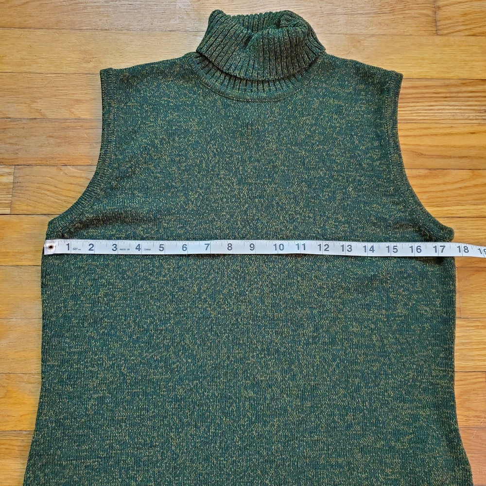 Jones New York Sleeveless Dark Green Turtleneck - Picture 2 of 6